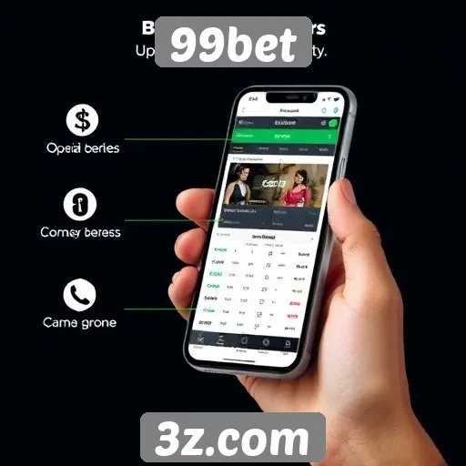 Funcionalidade do aplicativo móvel 99bet